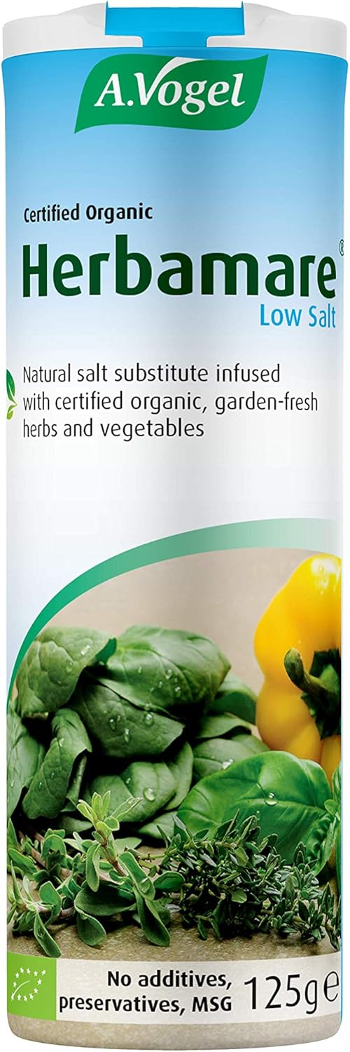 A.Vogel Herbamare Low Salt 125G | Potassium Chloride & 14 Different Fresh Organic Vegetables & Herbs | Season & Add Flavour To Cooking