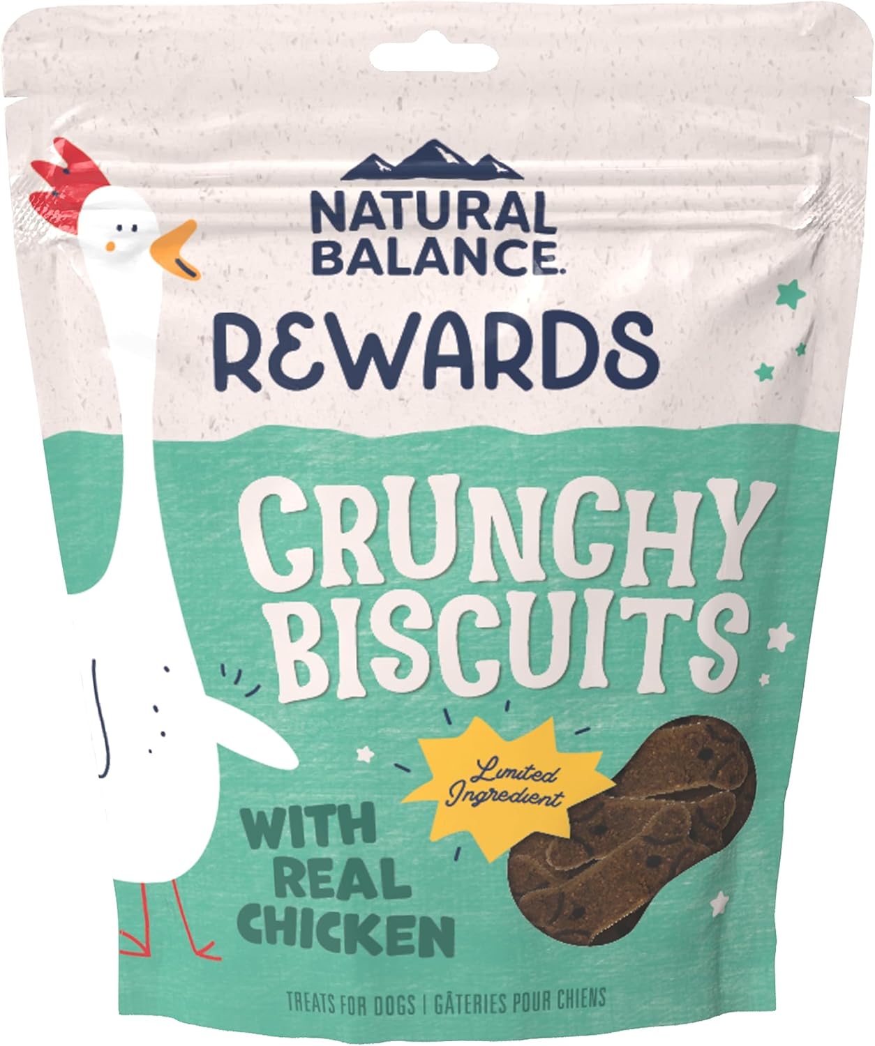 Natural Balance Limited Ingredient Rewards Crunchy Biscuits, Grain-Free Dog Treats For Adult Dogs Of All Breeds, Chicken Recipe, 28 Ounce (Pack Of 1)