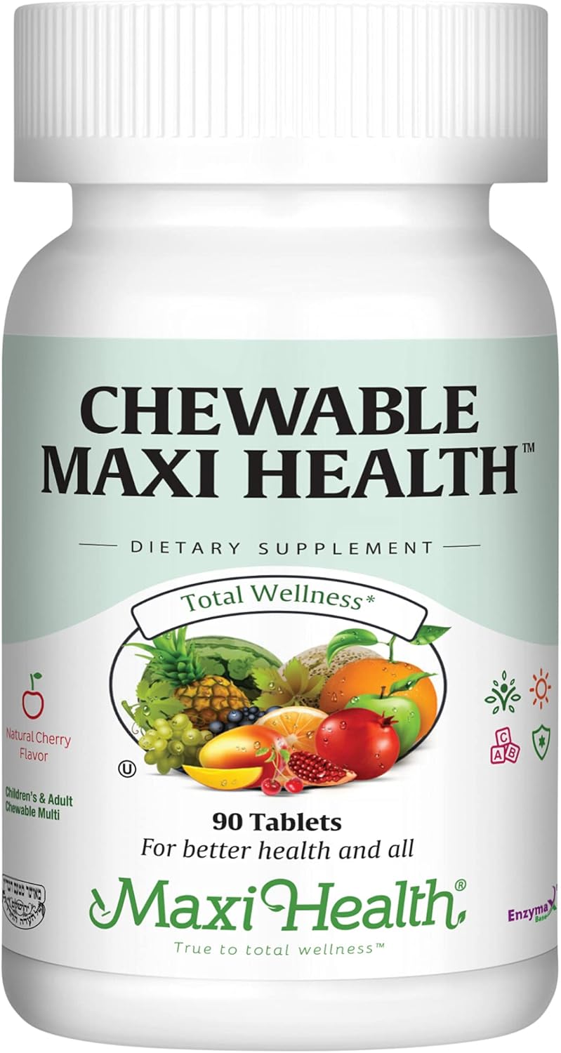 Maxi Health Chewable - Multivitamin For Men And Women - Enhanced Absorption And Bioavailability - Daily Mens Multivitamins And Womens Multi Vitamin & Mineral Supplement For Adults (90 Count (Pack Of 1))