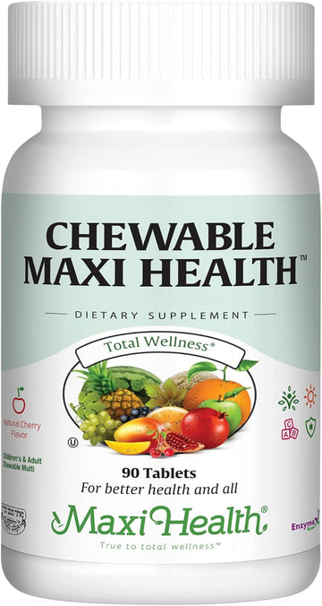 Maxi Health Chewable - Multivitamin For Men And Women - Enhanced Absorption And Bioavailability - Daily Mens Multivitamins And Womens Multi Vitamin & Mineral Supplement For Adults (90 Count (Pack Of 1))