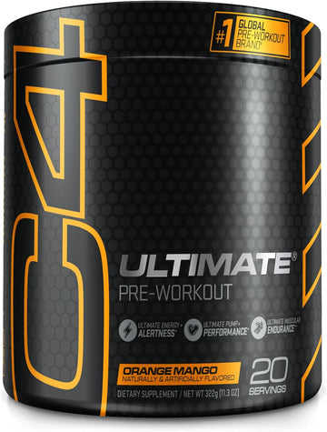 Cellucor C4 Ultimate Pre Workout Powder Orange Mango - Sugar Free Prew
