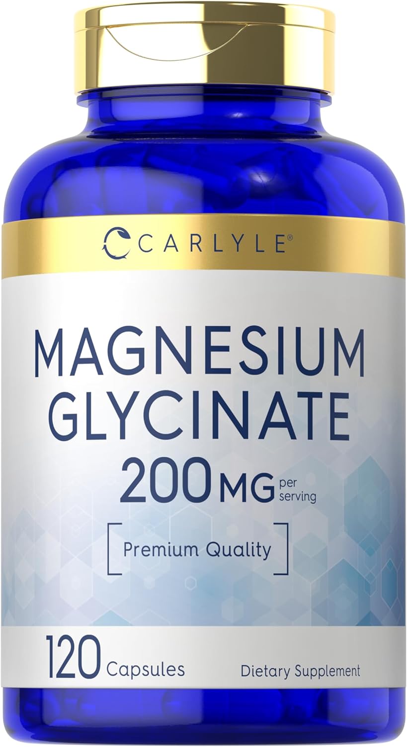 Carlyle Magnesium Glycinate | 200Mg | 120 Capsules | Non-Gmo And Gluten Free Supplement