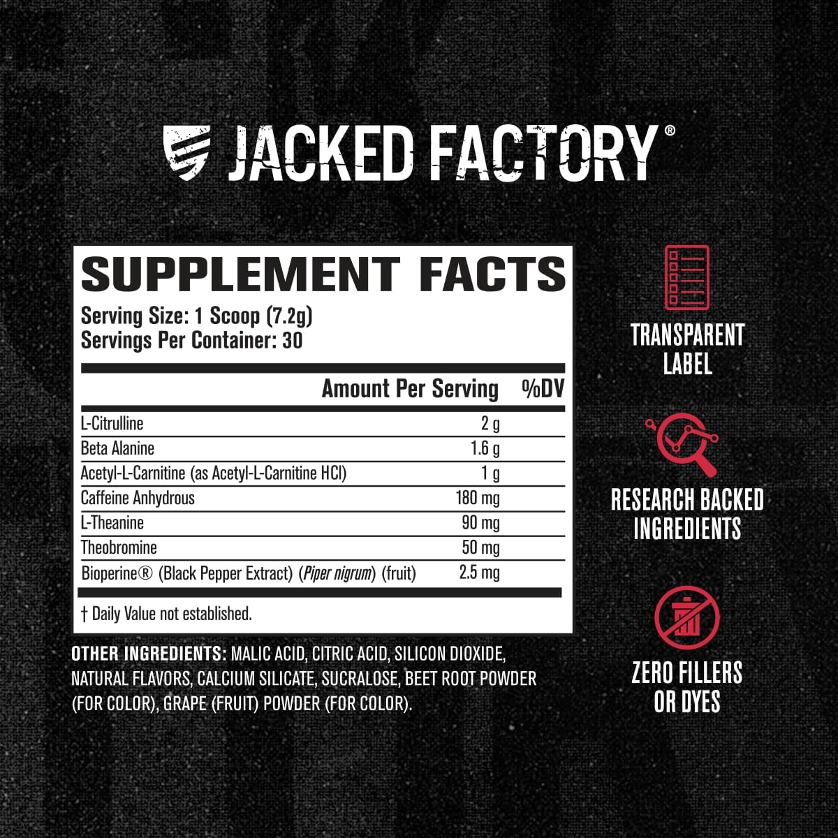 Jacked Factory NITROSURGE Shred Pre Workout Supplement (Black Cherry, 30 Servings) & Creatine Monohydrate Powder (Unflavored, 30 Servings) : Health & Household