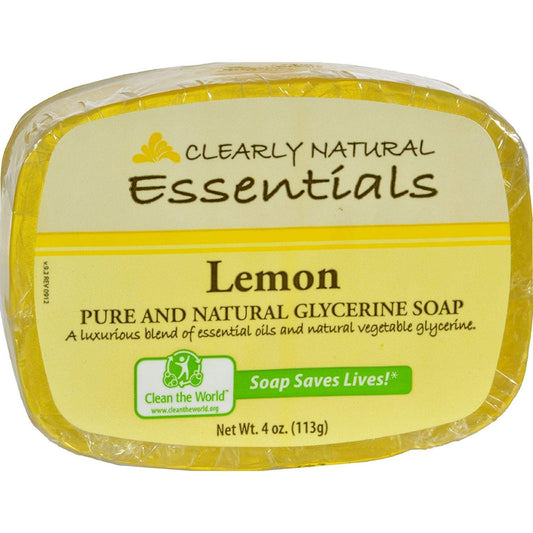 Clearly Natural Lemon Glycerine Bar Soap, 4 Ounce - 6 Per Case. : Bath Soaps : Beauty & Personal Care