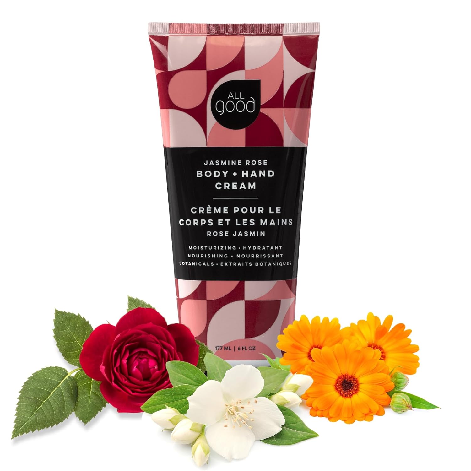 All Good Hand & Body Lotion - Moisturizing Organic Lotion For Dry Skin, Hands & Body - Essential Oils, Calendula, Cocoa Butter - Non-Greasy Body Butter, 6 Fl Oz (Coconut)