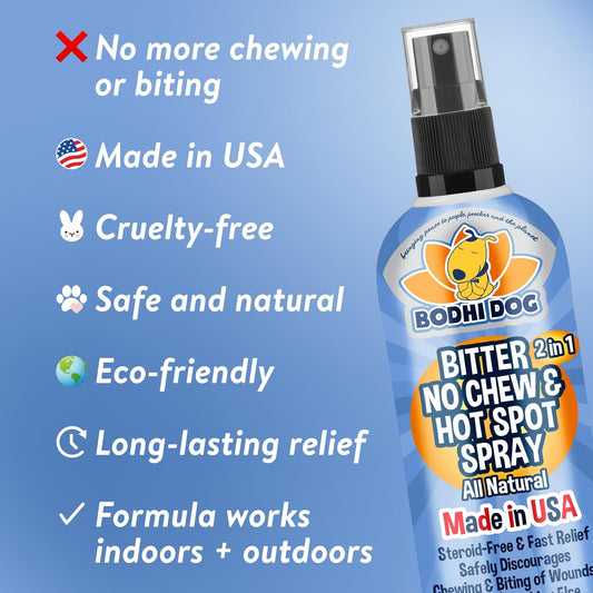 Bodhi Dog Bitter 2 In 1 No Chew & Hot Spot Spray 8Oz + Not Here Spray 8Oz Bundle