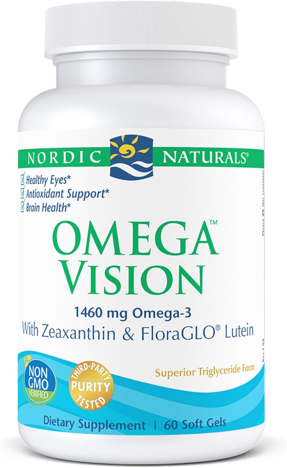 Nordic Naturals Omega Vision, Lemon - 60 Soft Gels - with Zeaxanthin a