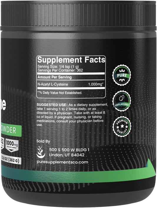 Pure Original Ingredients Nac Powder, 12.8 Oz, N-Acetyl L-Cysteine, Amino Acid, Always Pure