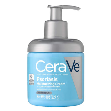 Cerave Moisturizing Cream For Psoriasis Treatment | With Salicylic Acid For Dry Skin Itch Relief & Urea For Moisturizing | Fragrance Free & Allergy Tested | 8 Oz