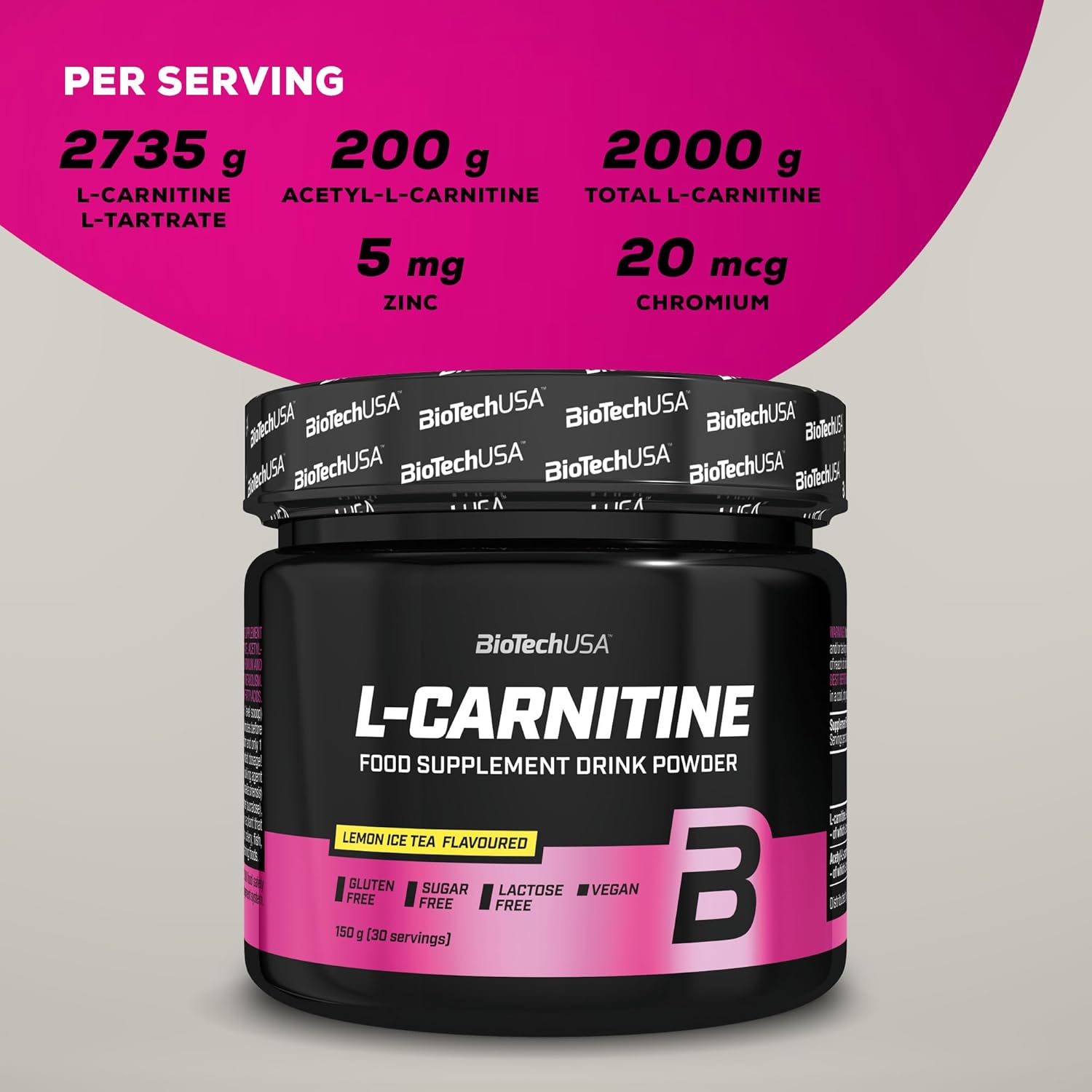 BioTechUSA L-Carnitine Drink Powder, Flavoured Food Supplement Drink Powder with L-carnitine L-Tartrate, Acetyl-L-carnitine, Minerals and Sweetener, 150 g, Lemon ice Tea : Amazon.co.uk: Health & Personal Care