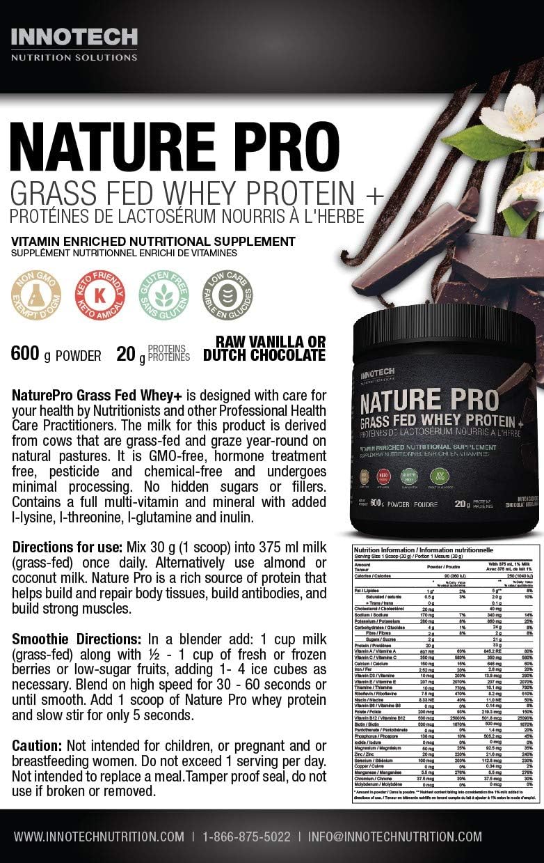 INNOTECH Nutrition: Naturepro (whey + from Grass Fed Cows), Vanilla - 