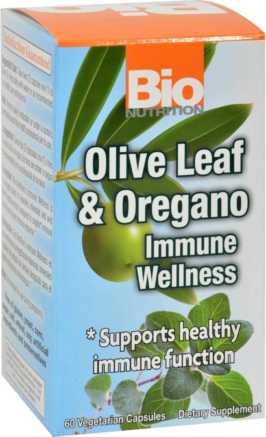 Bio Nutrition Immune Wellness Supplement 60 Vegetarian Capsules | Olive Leaf And Oregano | Minerals And Antioxidants For General Health Support | Immune Support