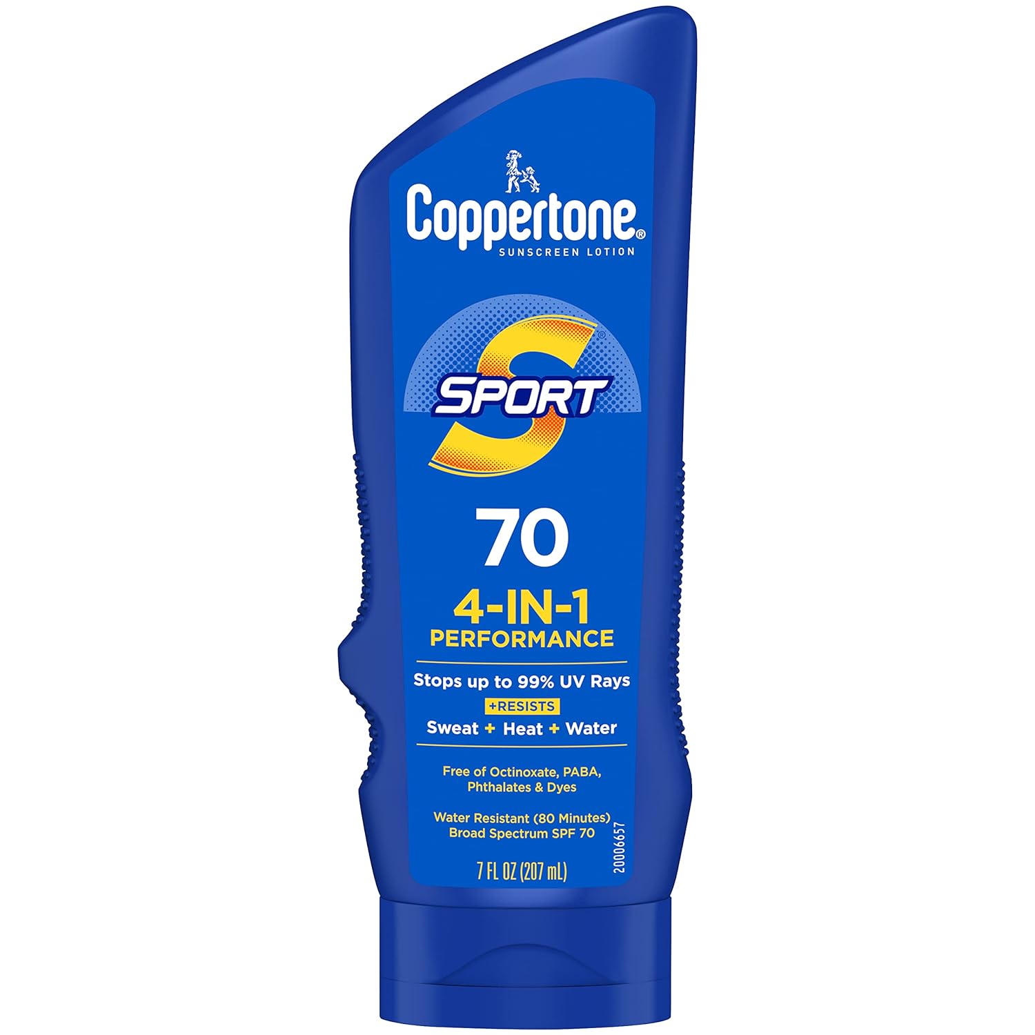 Coppertone SPORT Sunscreen SPF 70 Lotion, Water Resistant Sunscreen, Body Sunscreen Lotion, 7 Fl Oz