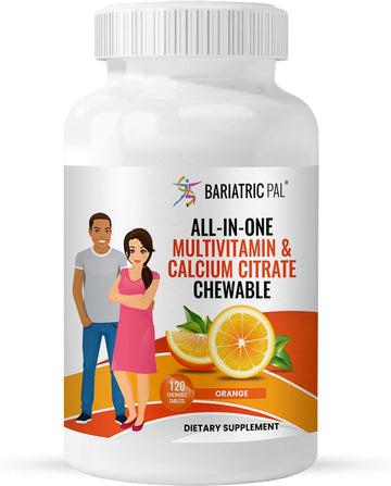 BariatricPal "All-in-ONE Chewable Multivitamin with Calcium Citrate & Iron - Orange (30-Day Supply)