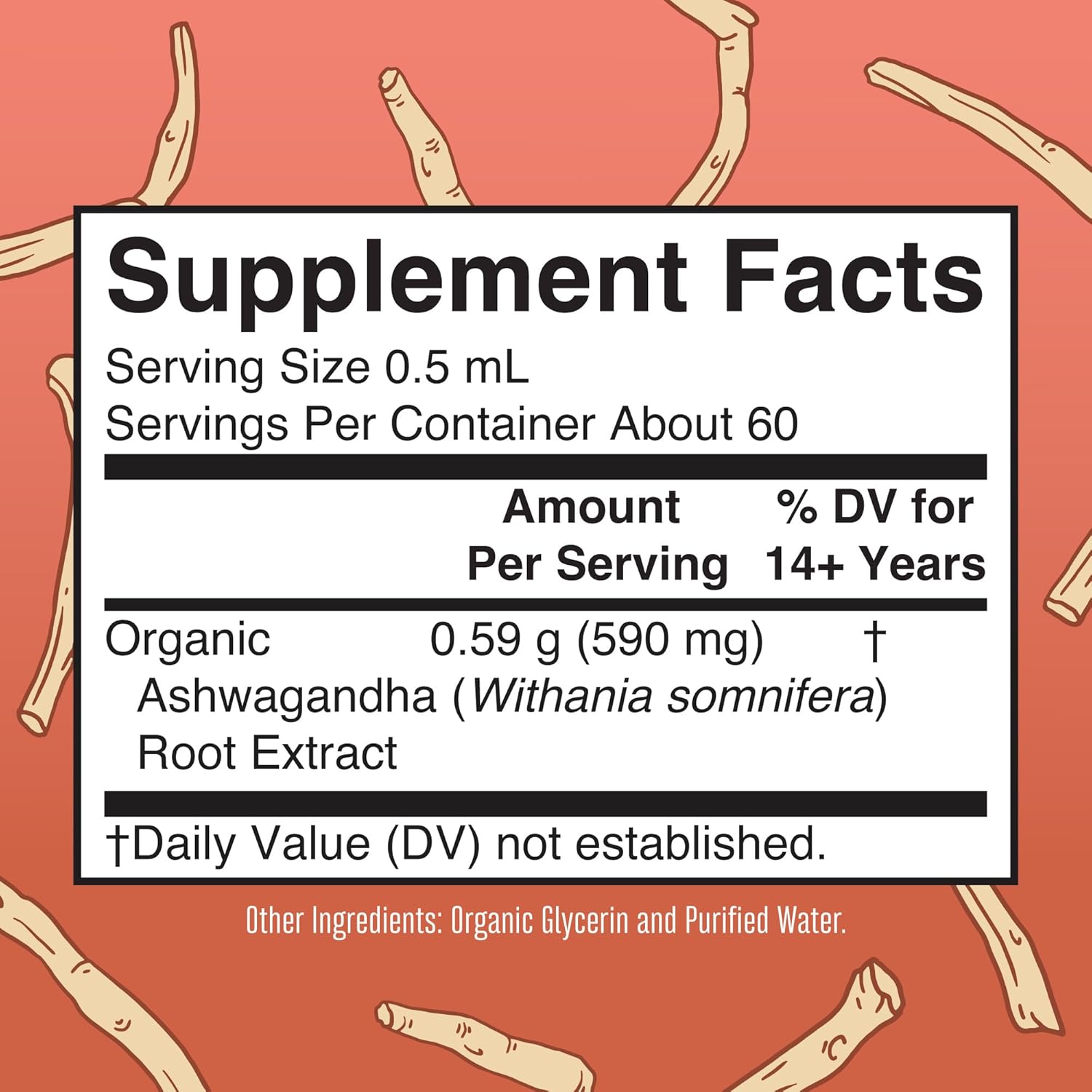 MaryRuth Organics Ashwagandha Root | USDA Organic Ashwagandha Liquid Drops | Stress Relief, Natural Calm, Relaxation and Mood Support Supplement | Adaptogenic | Nervine | Vegan | Non-GMO | 60 Servings