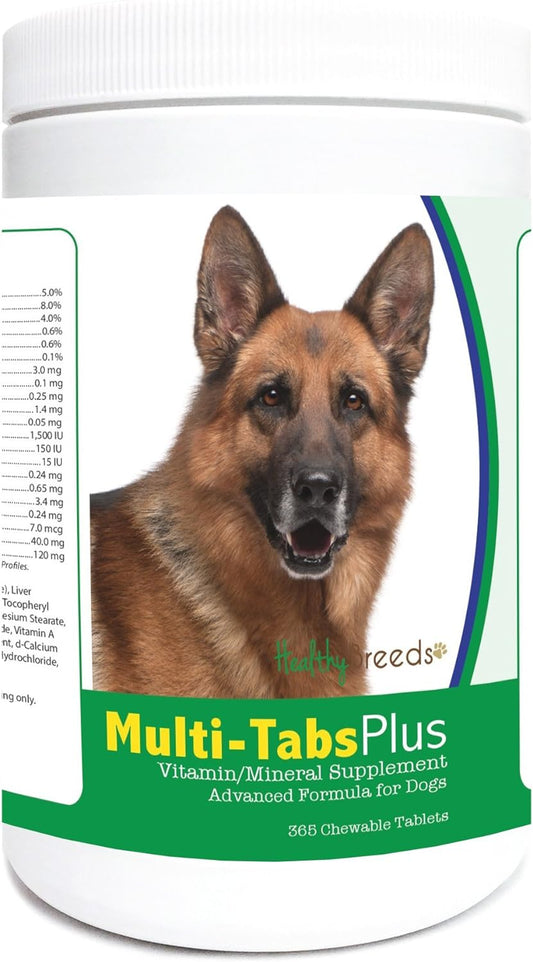 Healthy Breeds German Shepherd Multi-Tabs Plus Chewable Tablets 365 Count : Pet Supplies