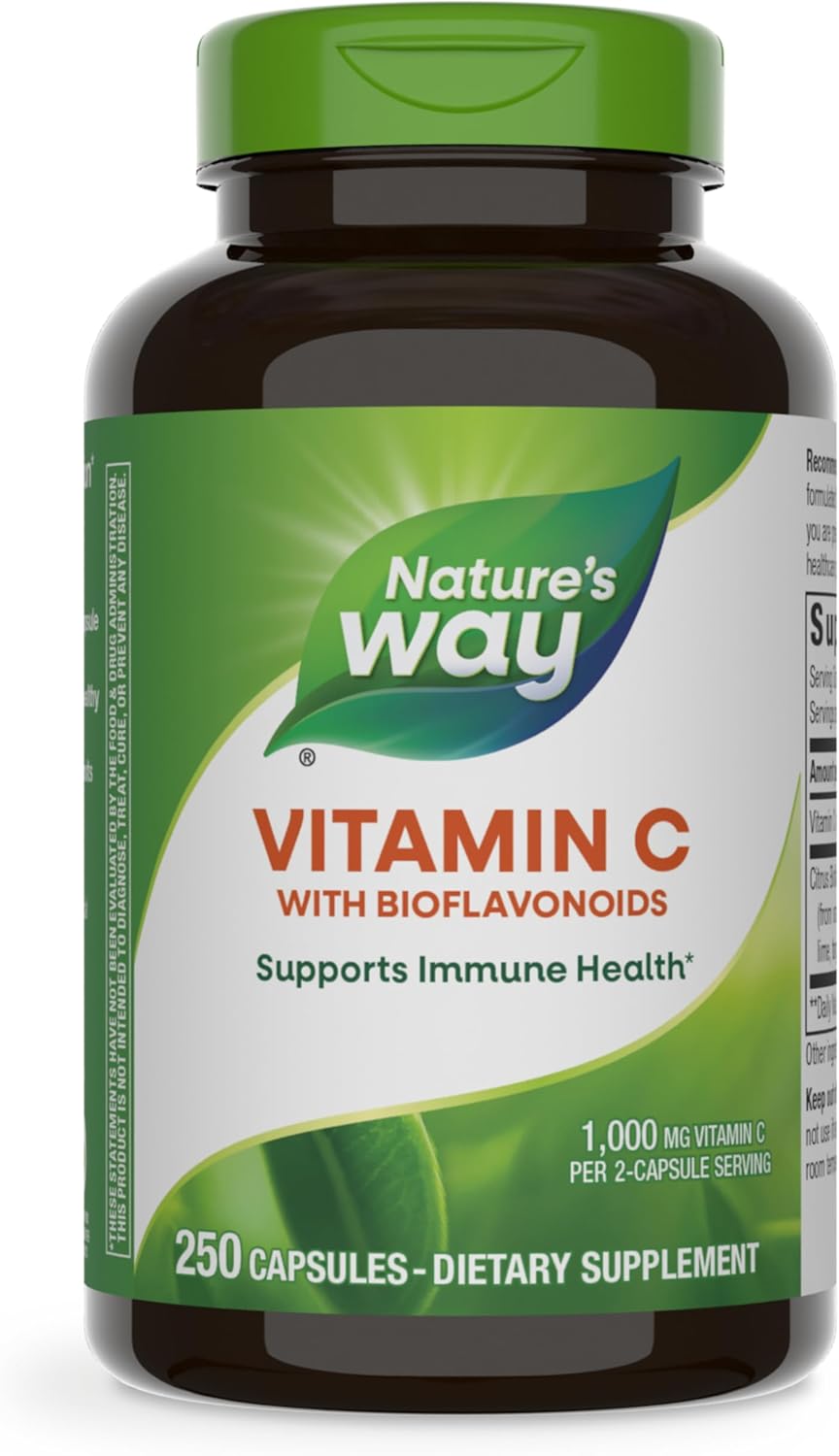 Nature'S Way Vitamin C With Bioflavonoids, Immune Support*, 1000 Mg Per Serving, 250 Capsules