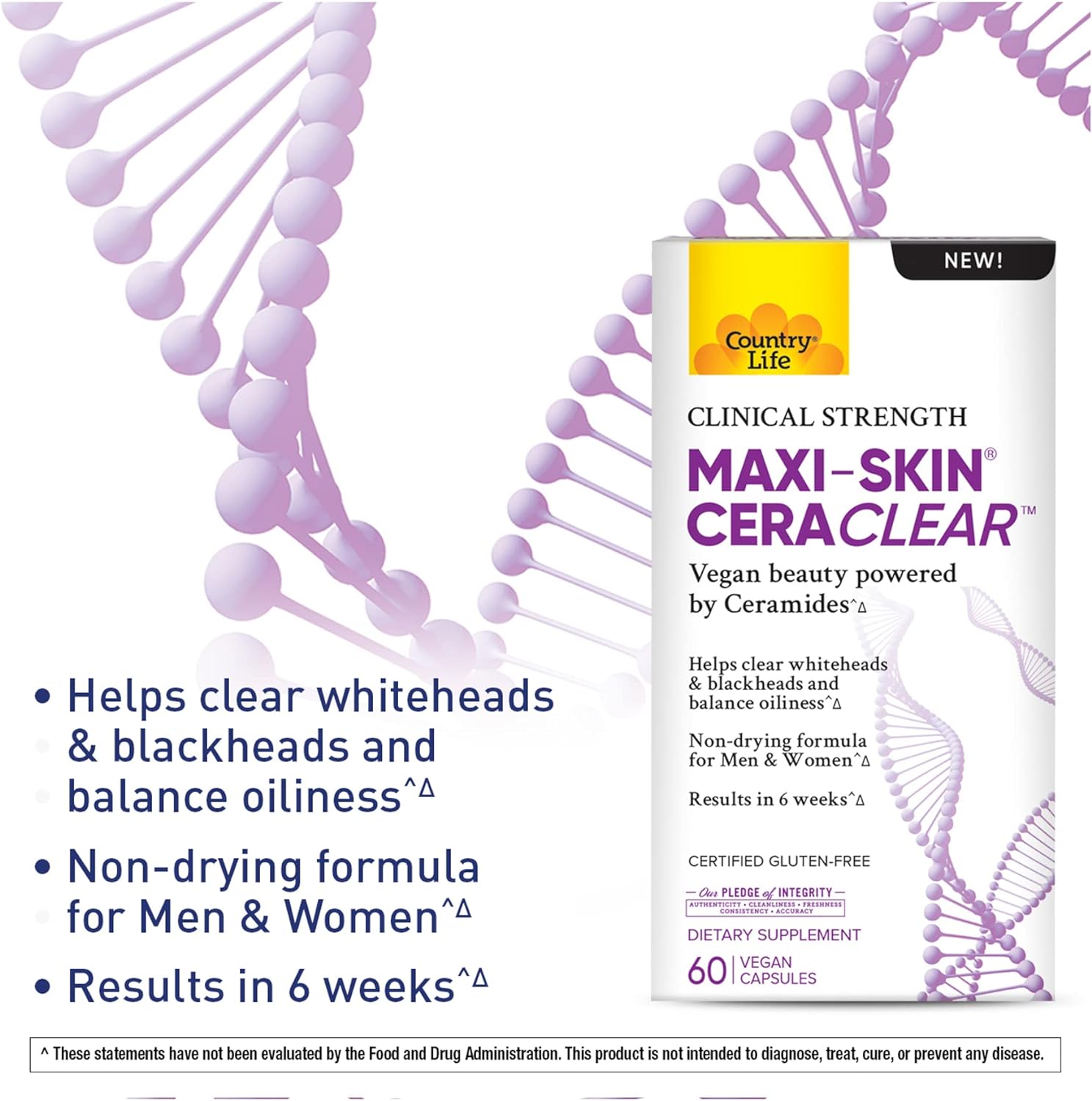 COUNTRY LIFE Maxi Skin Ceraclear, 60 CT : Health & Household