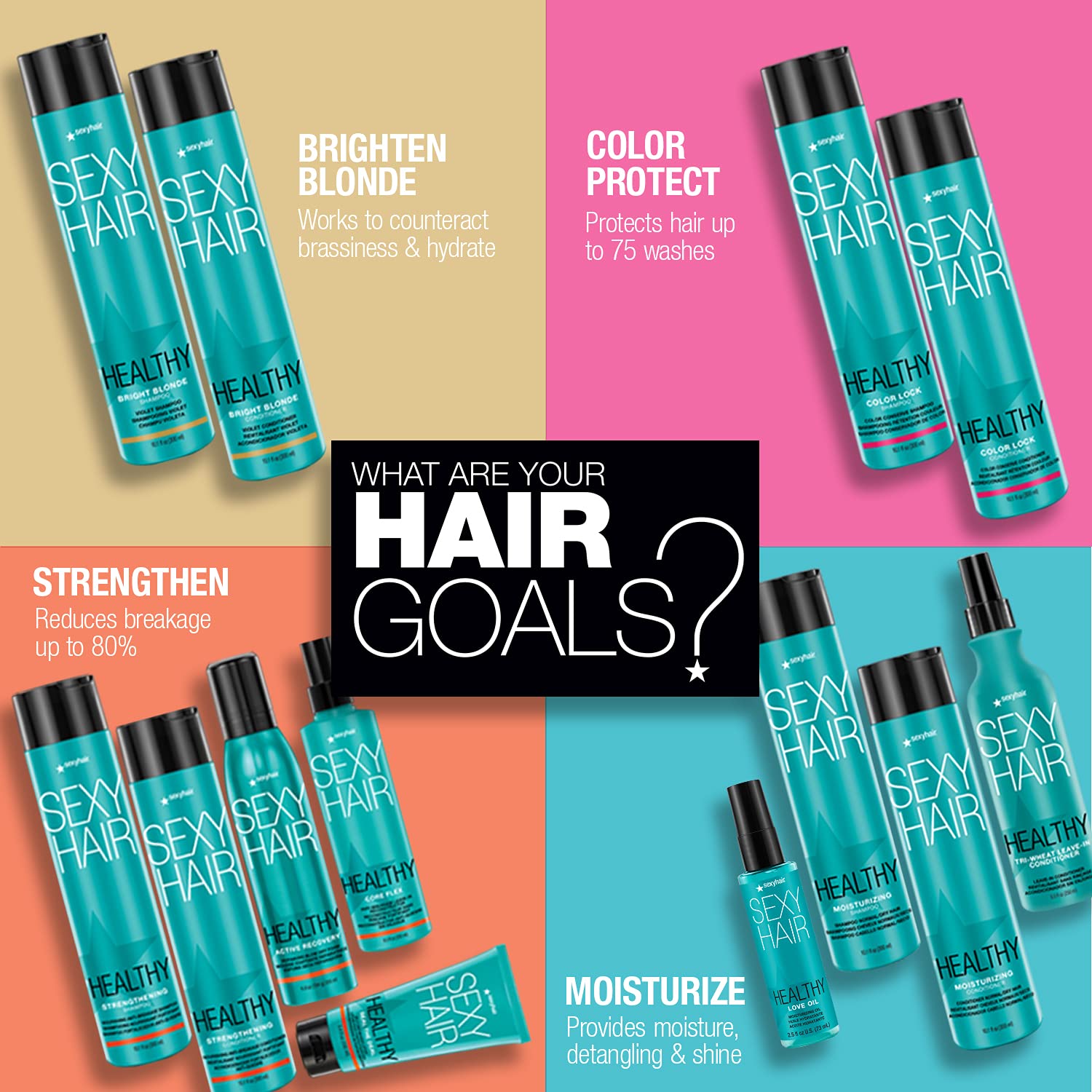 SexyHair Healthy Smooth and Seal Shine and Anti-Frizz Spray, 6 Oz | Smooths Cuticle | Adds Shine and Reduces Frizz | All Hair Types : Beauty & Personal Care