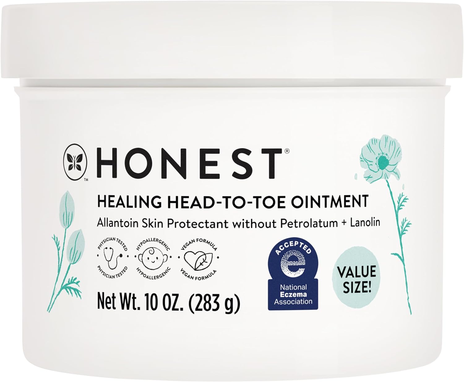 The Honest Company Organic All Purpose Balm | Gentle For Baby | Soothes + Moisturizes | Plant-Based + Hypoallergenic | 3.4 Oz