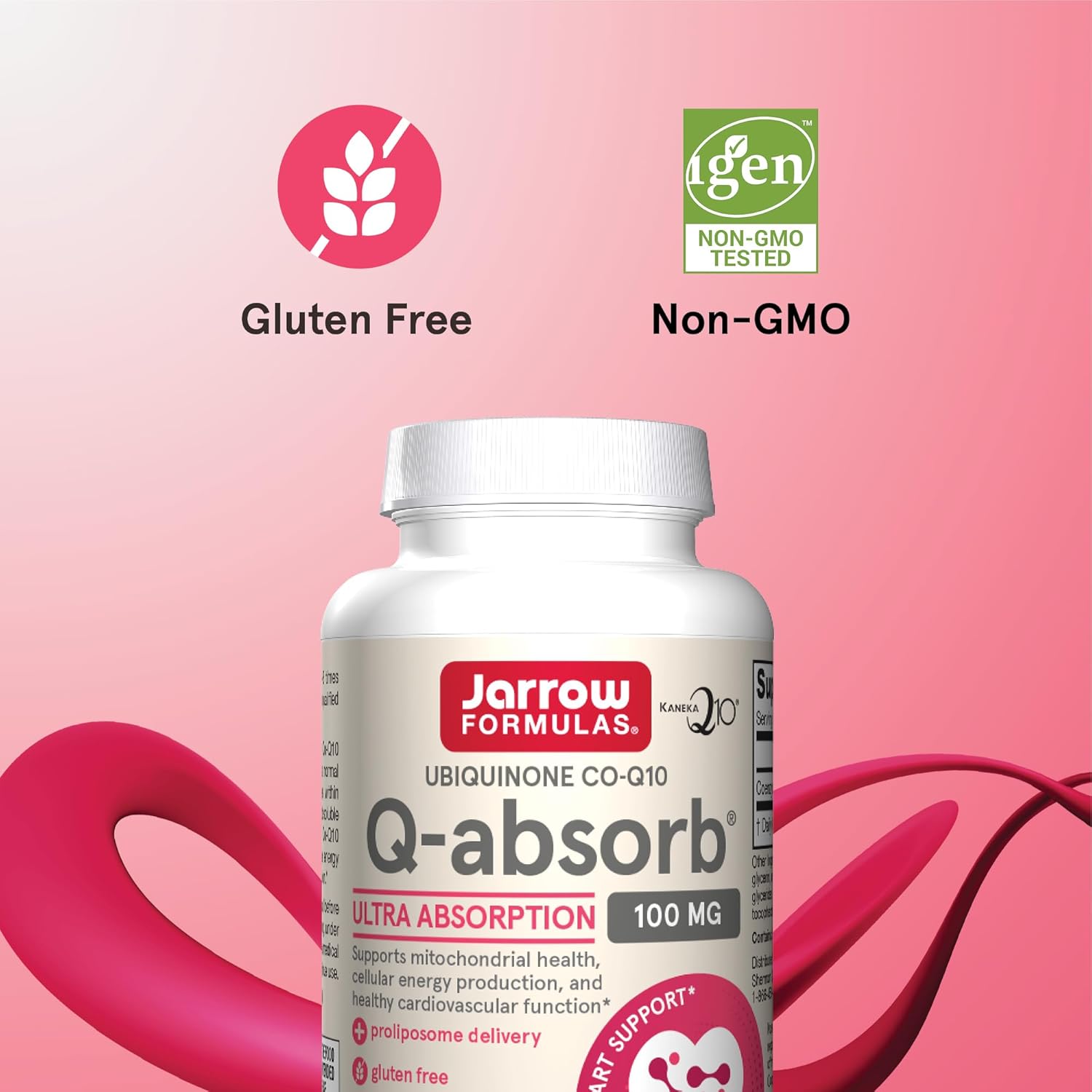 Jarrow Formulas Q-absorb Co-Q10 100 mg, Dietary Supplement, Antioxidant Support for Mitochondrial Health, Cellular Energy Production and Cardiovascular Health, 60 Softgels, 60 Day Supply : Health & Household