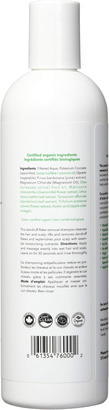 Carina Organics Unscented Dandruff Flake Removal Shampoo Previousnext