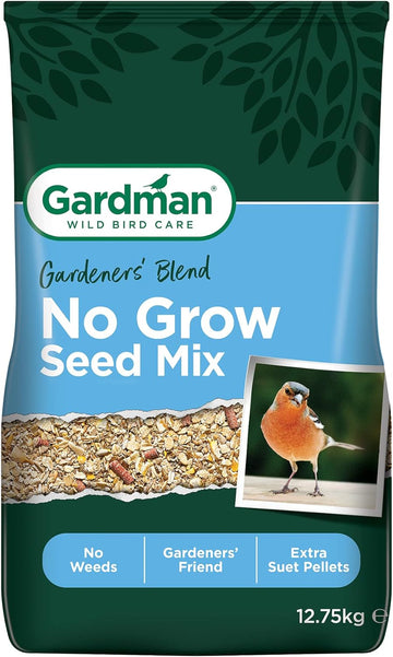 Gardman A05618 No Grow Seed Mix for Wild Birds - 12.75kg?A04220