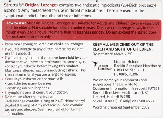 Strepsils Throat Sweets Original 16'S