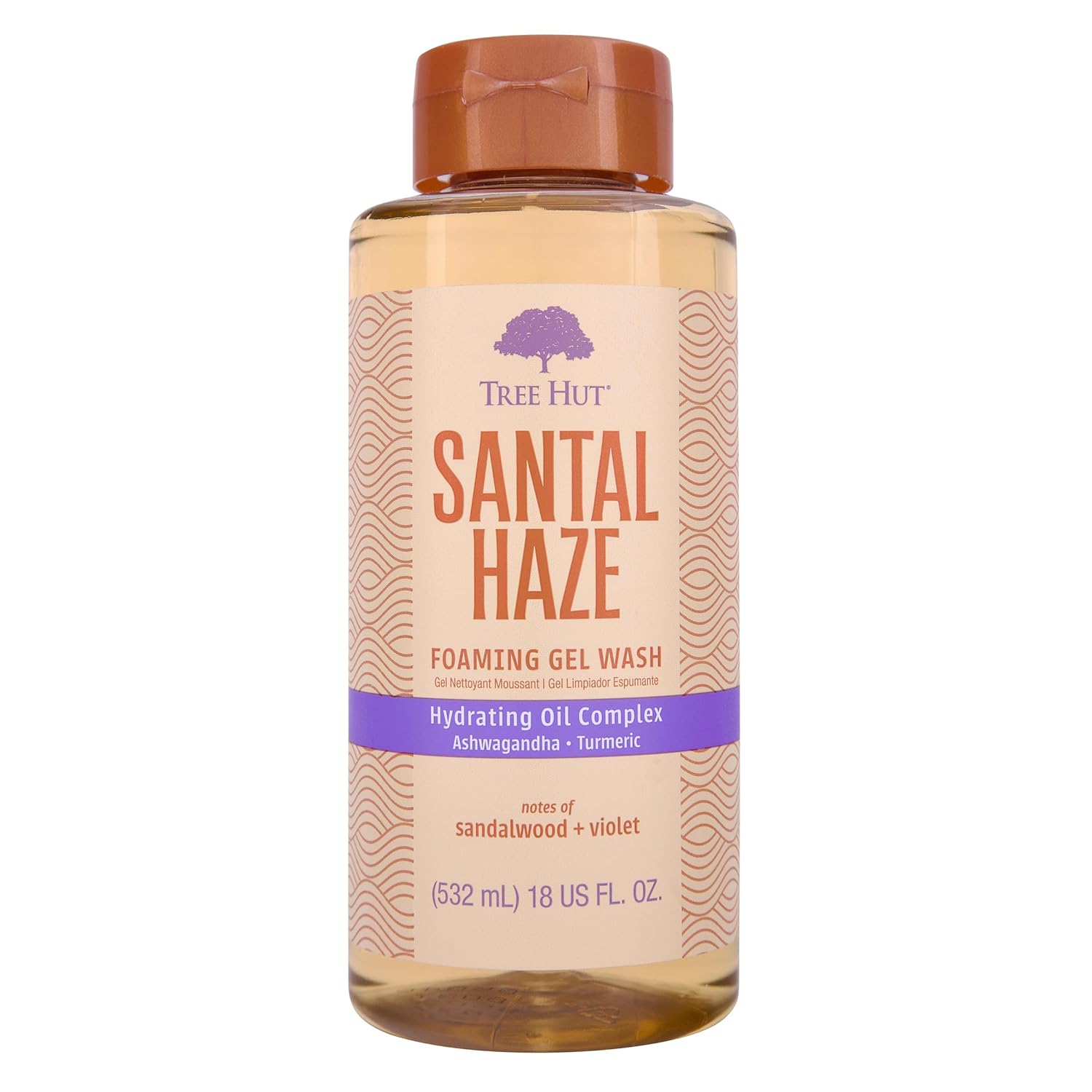 Tree Hut Tropic Glow Sparkling Gel Wash, Gently Cleanses And Leaves Skin Looking Fresh And Radiant, Warm Scent With Almond, Golden Amber, And Sandalwood, Body Wash, 18 Fl Oz