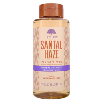 Tree Hut Tropic Glow Sparkling Gel Wash, Gently Cleanses And Leaves Skin Looking Fresh And Radiant, Warm Scent With Almond, Golden Amber, And Sandalwood, Body Wash, 18 Fl Oz