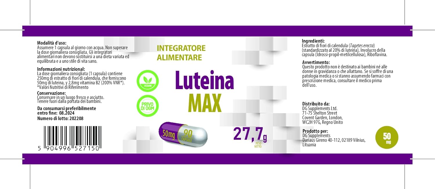 Hepatica Lutein Max 250Mg | 90 Vegan Capsules | High Strength Vision, Eye Health & Macular Support | 3Rd Party Lab Tested | Non-Gmo & Gluten-Free