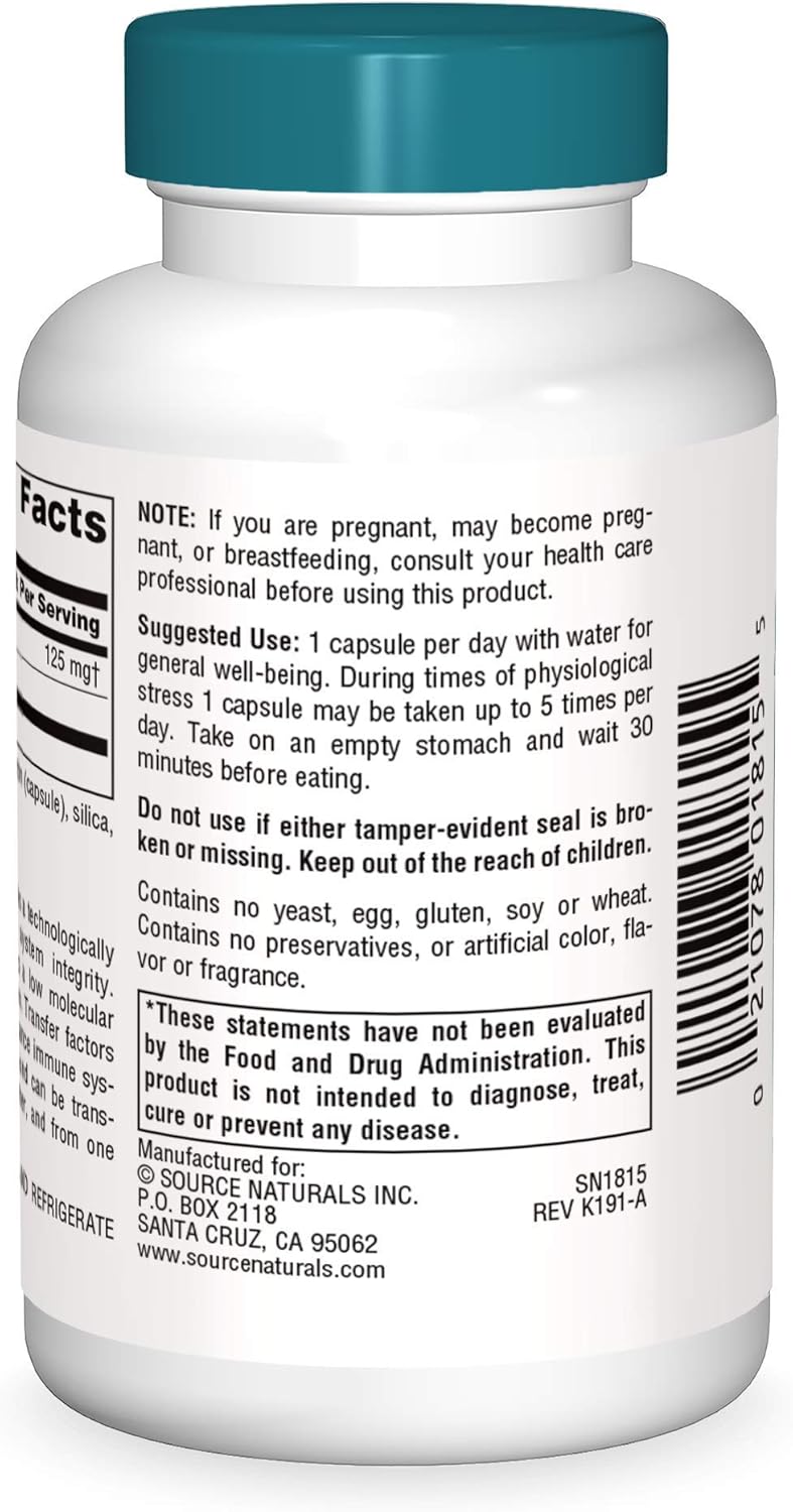 Source Naturals Wellness Transfer Factor 125mg - 30 Capsules