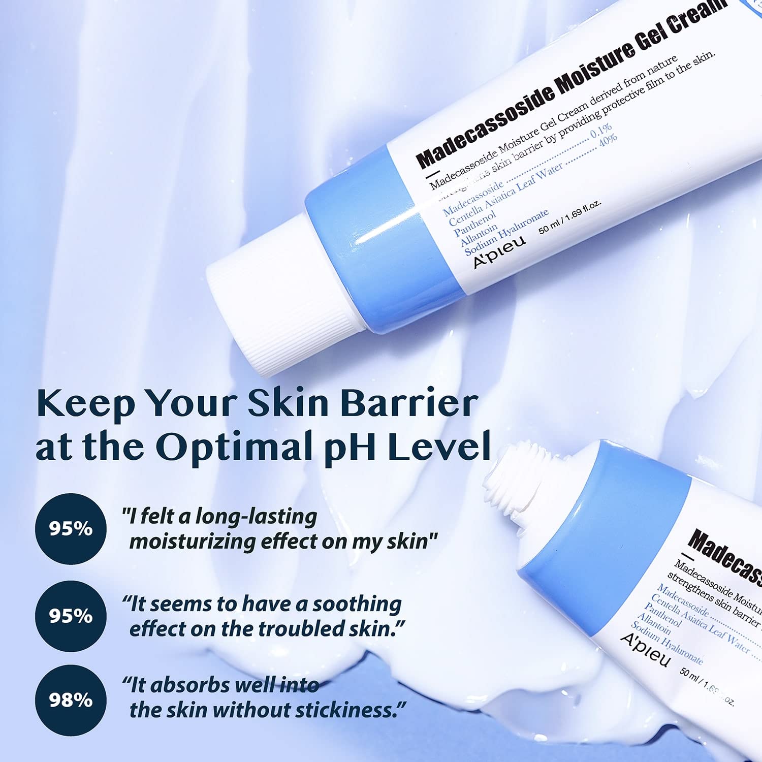 A'Pieu Madecassoside Moisture Gel Cream (1.69Oz) - For Hydrating Dry And Sensitive Skin- Helps Soothe Damage And Maintain Optimal Ph Level- Centella Asiatica, Panthenol, Allantoin : Beauty & Personal Care