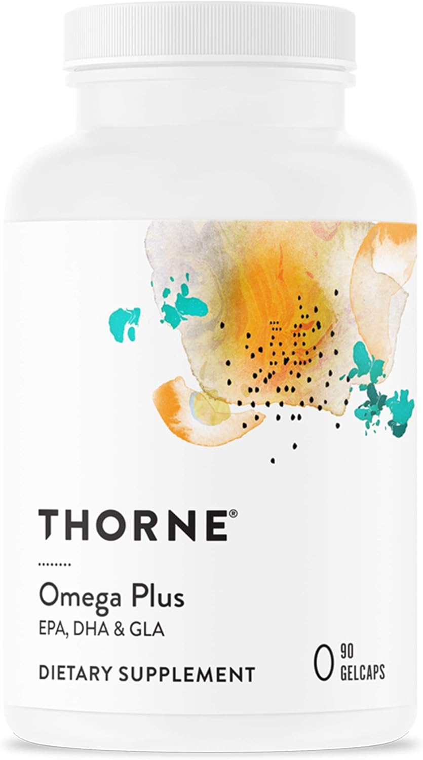 Thorne Omega Plus - an Essential Fatty Acid Supplement with Omega-3 and Omega-6 - EPA, DHA, and GLA - 90 Gelcaps