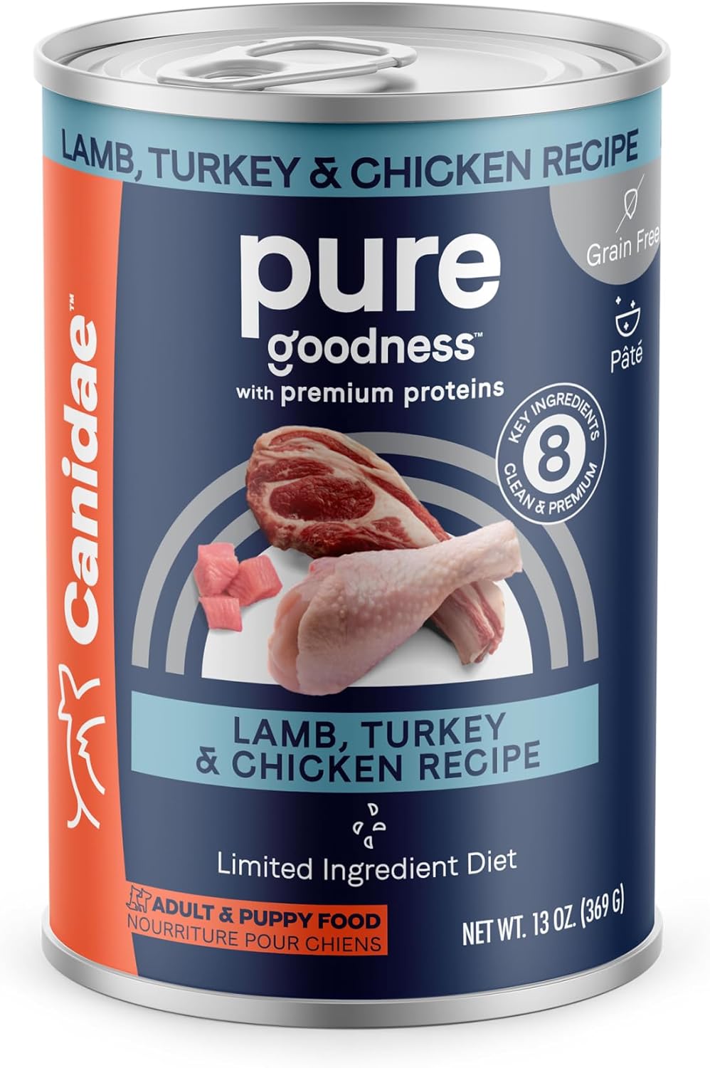 Canidae® Pure Lamb, Turkey & Chicken Recipe Dog Wet,13 Oz (Pack Of 12) (Packaging May Vary)