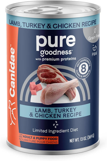 Canidae® Pure Lamb, Turkey & Chicken Recipe Dog Wet,13 Oz (Pack Of 12) (Packaging May Vary)