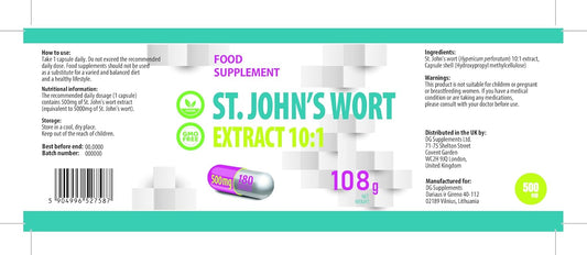 Hepatica St. John’S Wort 5,000Mg | 10:1 Extract (500Mg) | 180 Vegan Capsules | High Strength Mood & Emotional Well-Being Support | 3Rd Party Lab Tested