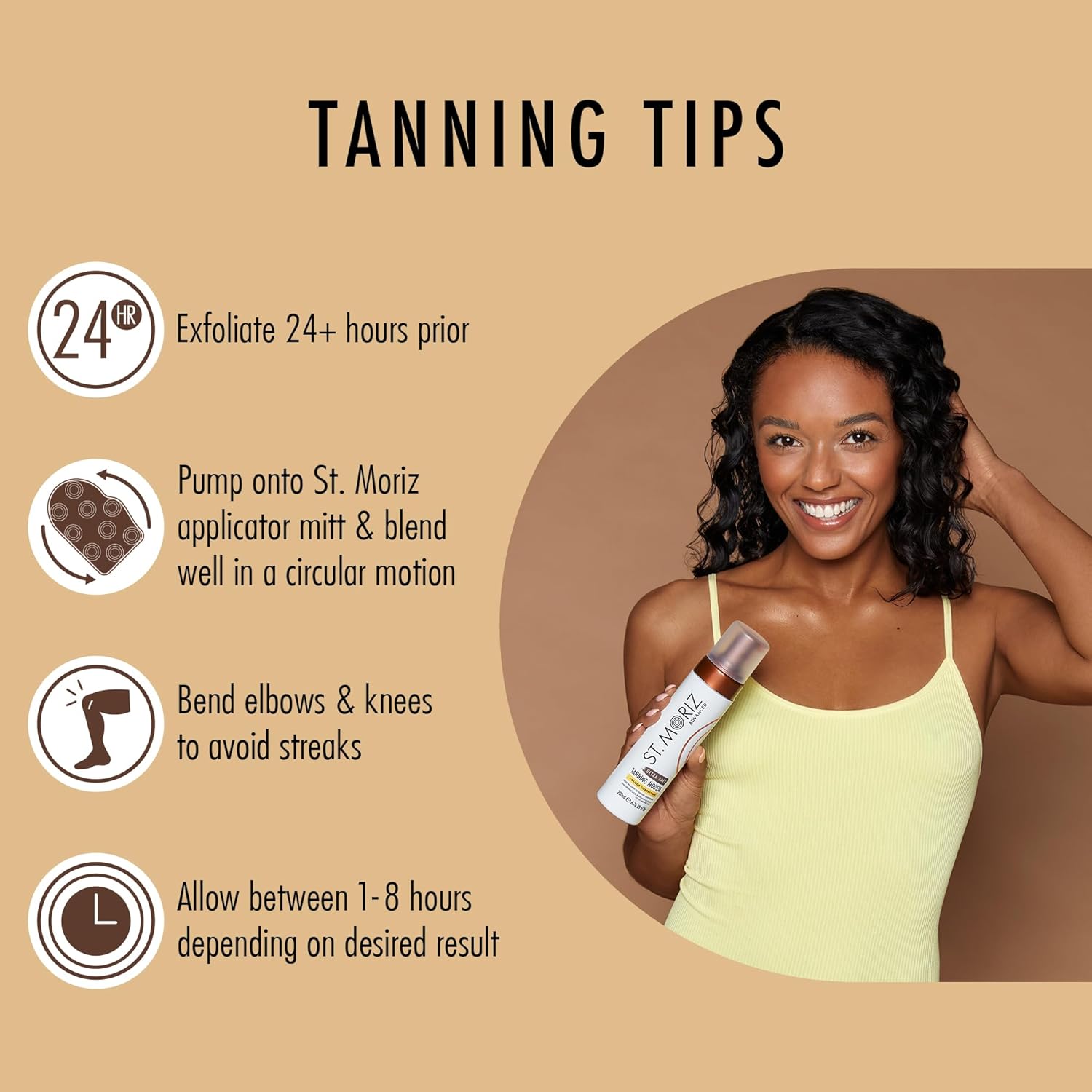 St Moriz Advanced Colour Correcting Tanning Mousse in Ultra Dark | With Hyaluronic Acid, Vitamin B5 & Advanced Skin Care Benefits | Adds Warmth To Deep Skin Tones | Fast-Drying Vegan Fake Tan | 200ml : Amazon.co.uk: Beauty