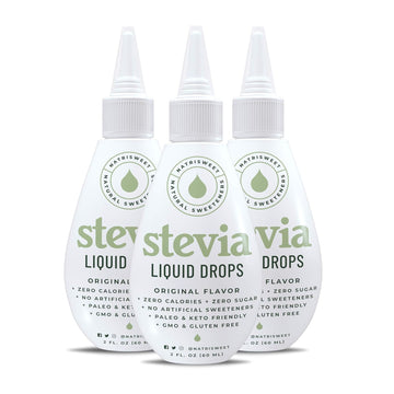 Stevia Liquid Drops, 2Oz 3-Pack, Pure Concentrated Liquid Stevia Drops With Zero Calories & Zero Carbs, Delicious Sugar Substitute Great For Keto & Paleo Diets, By Natrisweet