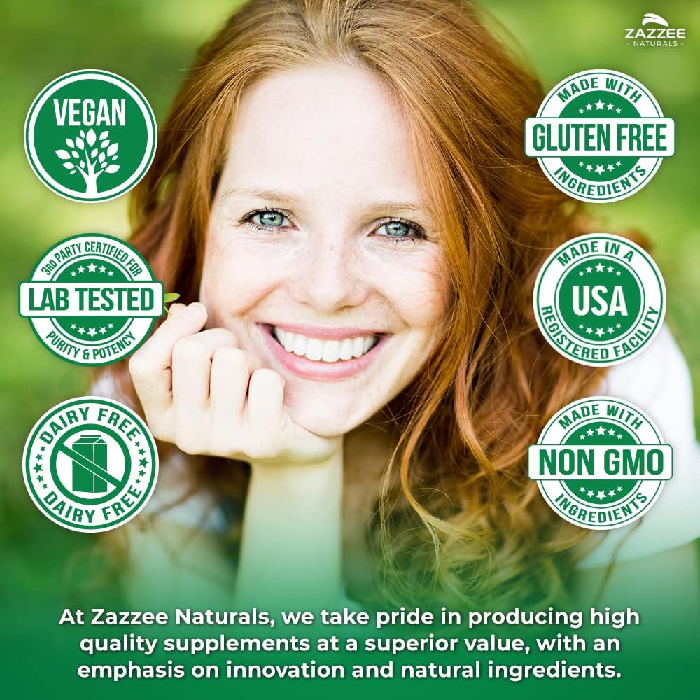 Zazzee Extra Strength 1,3/1,6 Beta Glucans, 1000 mg, 100% Concentrated, 90 Vegan Capsules, Supports a Healthy Immune System, 100% Vegetarian, All-Natural and Non-GMO : Health & Household