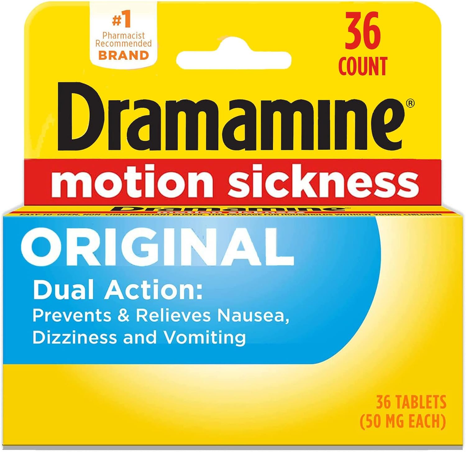 Dramamine Original Tablets, 36 Count