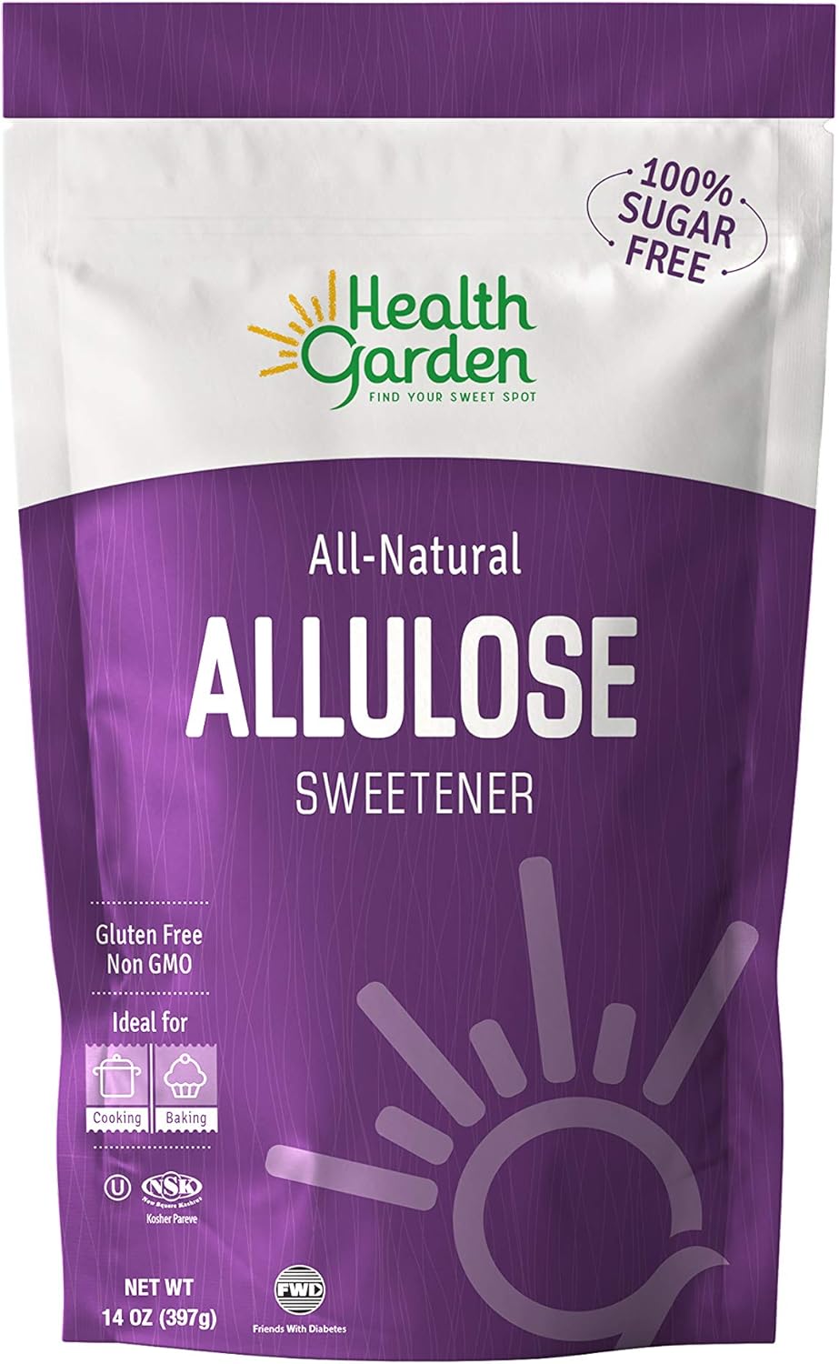 Health Garden Allulose Sweetener - Gluten And Sugar Free - Zero Net Carb - Non Gmo - Kosher - Keto Friendly (14 Oz) (2)