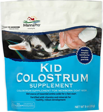 Manna Pro Colostrum Supplement For Newborn Goat Kids | Helps Promote Healthy Development | 8Oz