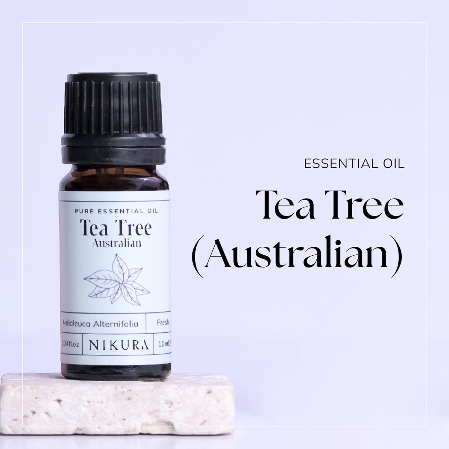 Nikura Pure Australian Tea Tree Essential Oil for Skin, Nail Fungus, Face, Hair, Acne, Piercings, Head Lice | Diffuser Oil for Home, Candle & Soap Making | 10ml | Vegan & UK Made : Amazon.co.uk: Health & Personal Care