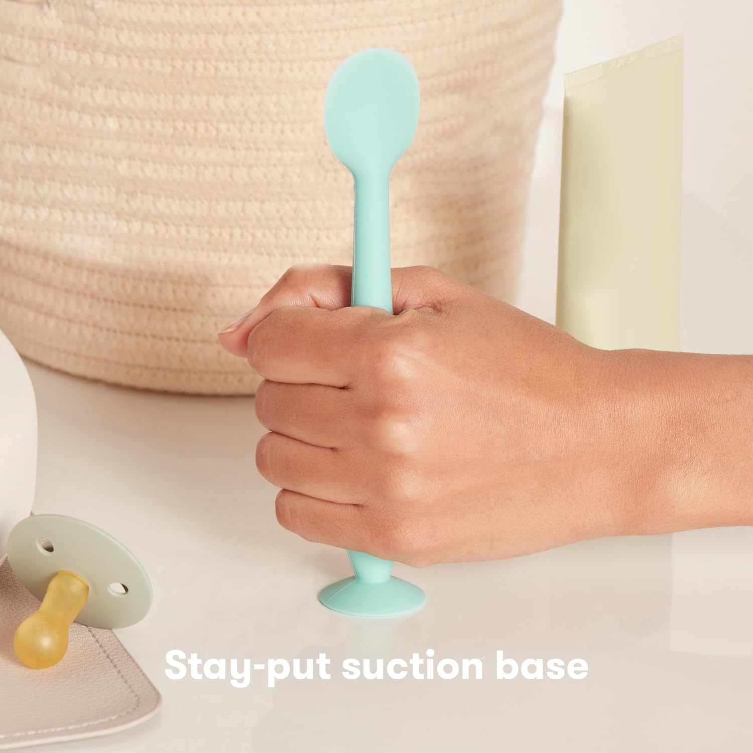 Frida Baby Diaper Cream Spatula, 100% Silicone Butt Spatula for Baby, Diaper Cream Applicator for Easy + Clean Use of Butt Paste & Diaper Rash Cream, BPA- Free, Teal : Everything Else