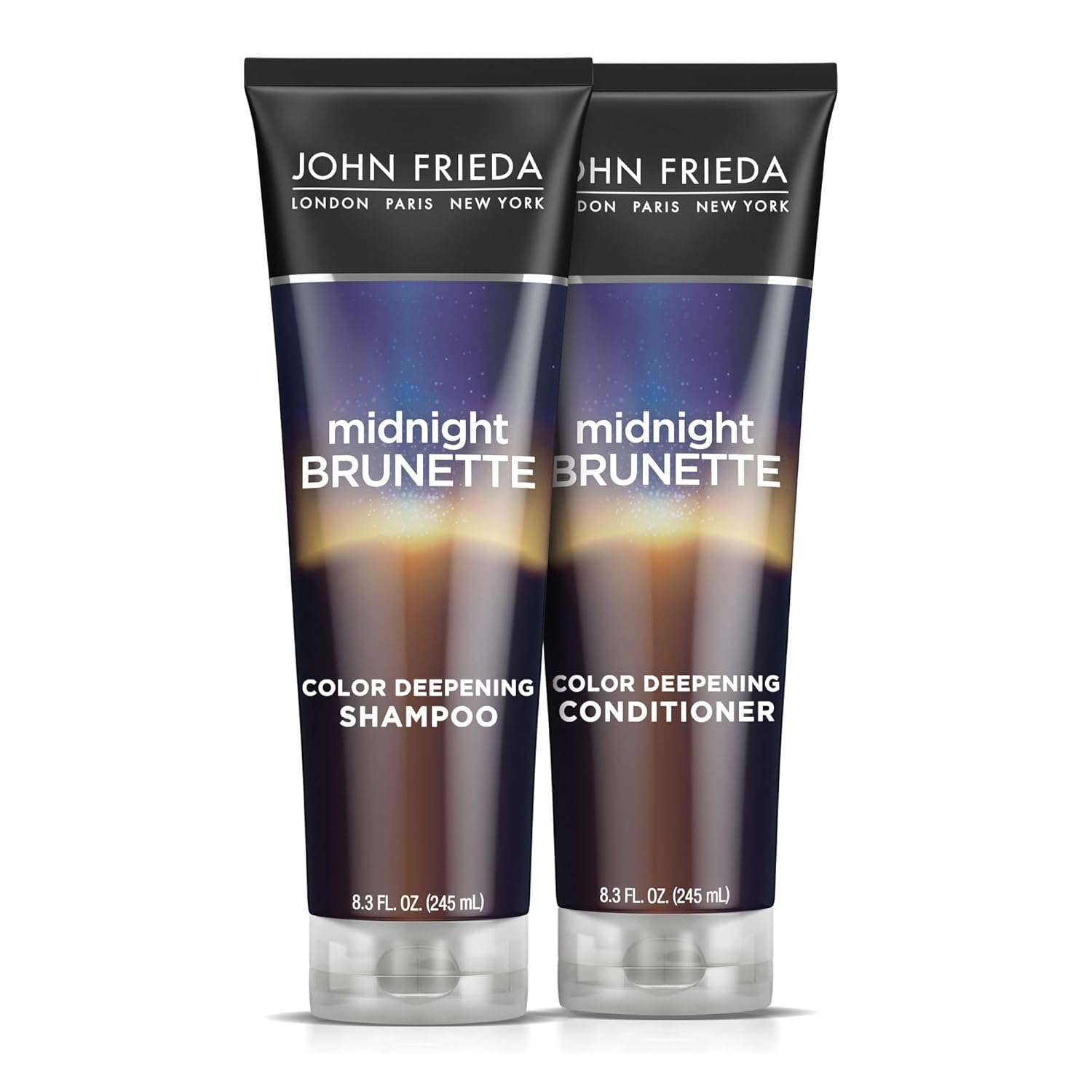 John Frieda Brilliant Brunette Visibly Deeper Bundle: Color Deepening Shampoo & Conditioner, 8.3 Ounce Each