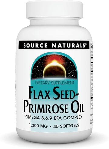 Source Naturals Flax Seed-Primrose Oil 1300 Mg, 45 Softgels