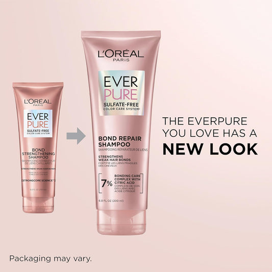 L'Oreal Paris Everpure Sulfate-Free Vegan Hair Care Kit - Shampoo And Conditioner To Strengthen And Repair Hair Bonds (Packaging May Vary)