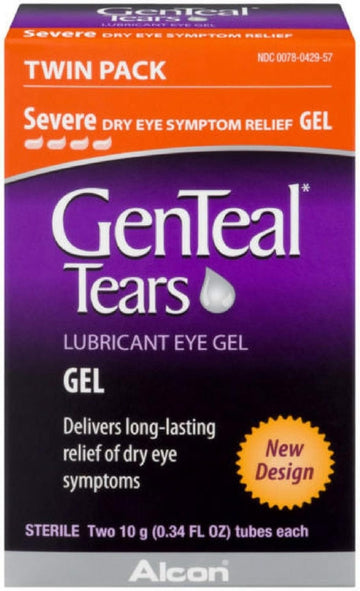 Genteal Lubricant Eye Gel, Severe, Twin Pack - ( 2 Tubes 10 Grams Each) - Packaging May Vary