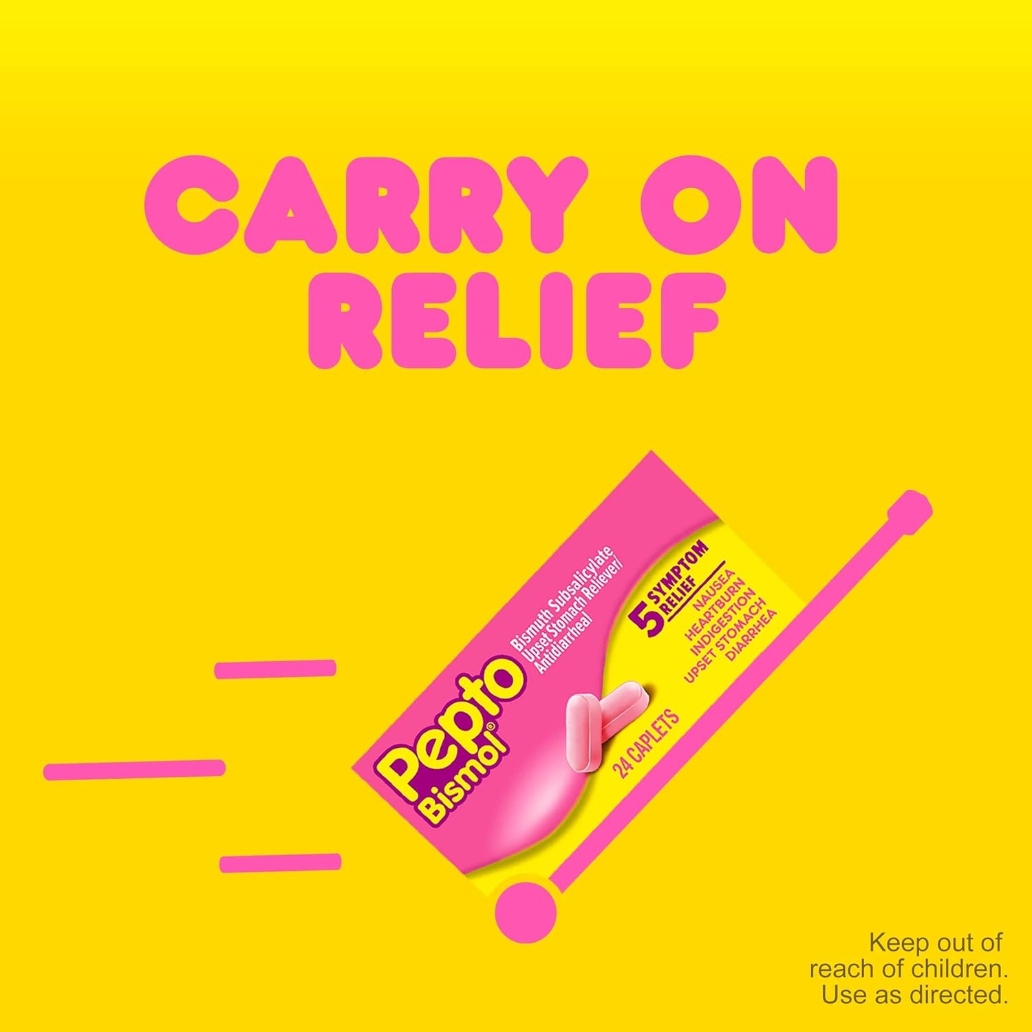 Buy Pepto Bismol Caplets For Nausea, Heartburn, Indigestion, Upset Stomach, And Diarrhea, 5 Symptom Fast Relief In A Convenient Form, 120 Total (3 Packs Of 40) On  Free Shipping On Qualified Orders